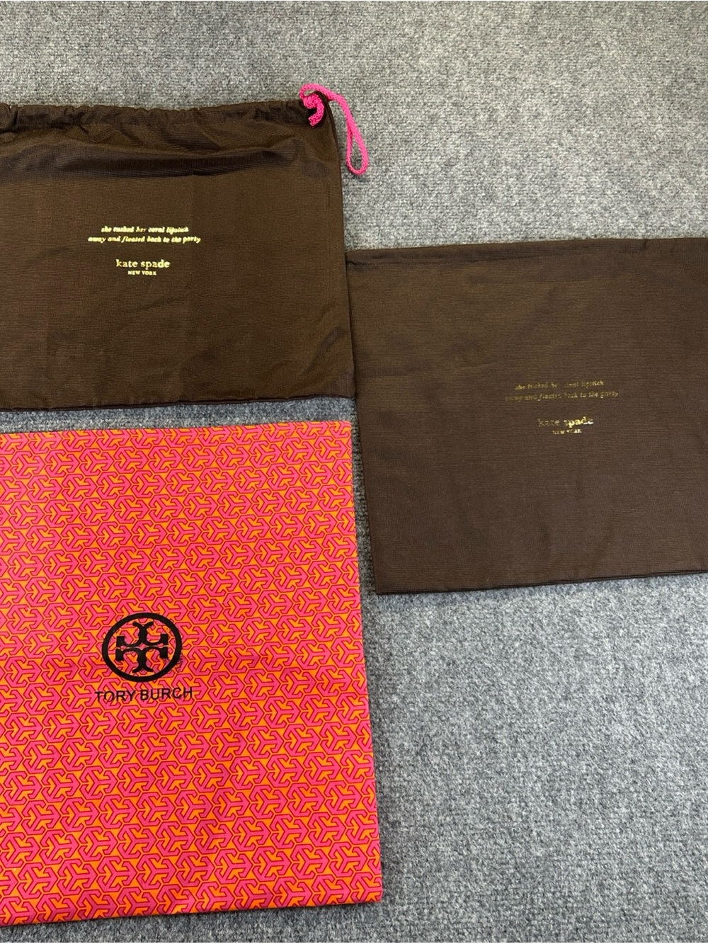 Kate Spade Tory Burch dust bags three